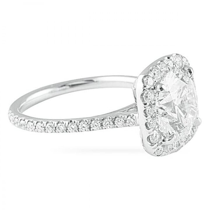2.01 ct Round Diamond Platinum Engagement Ring