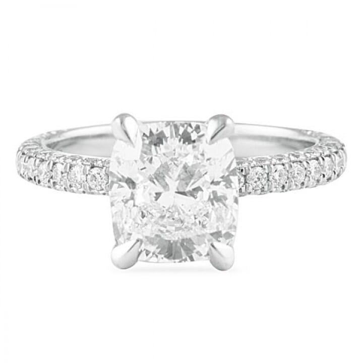 2.05 ct Cushion Cut Diamond Platinum Engagement Ring