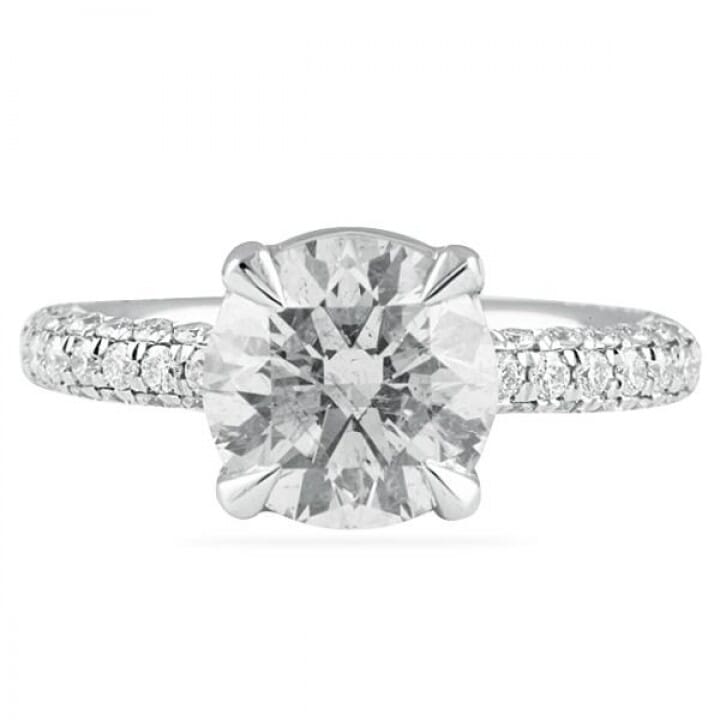 2.51 ct Round Diamond Platinum Engagement Ring