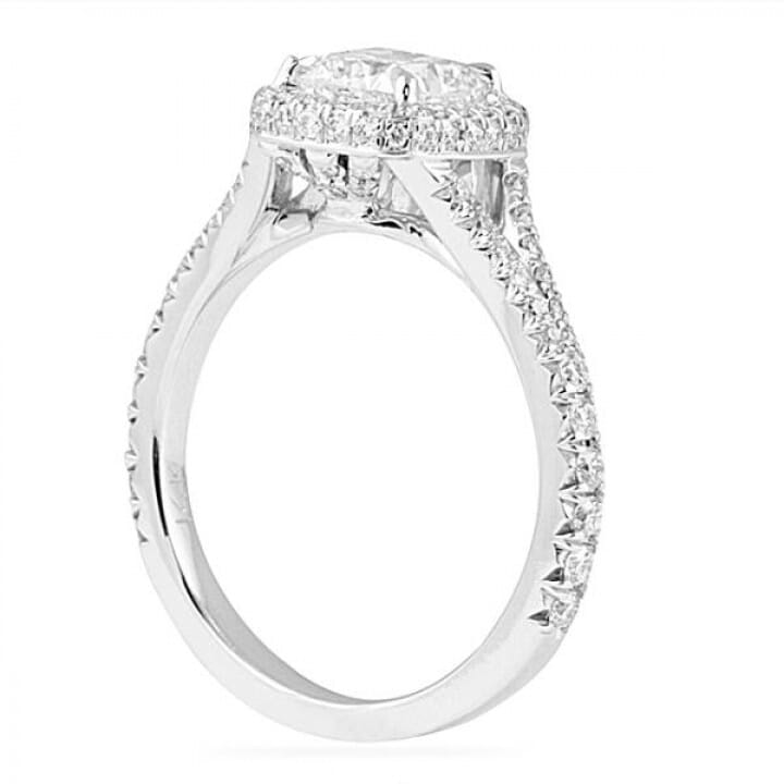 1.24 ct Cushion Cut White Gold Engagement Ring