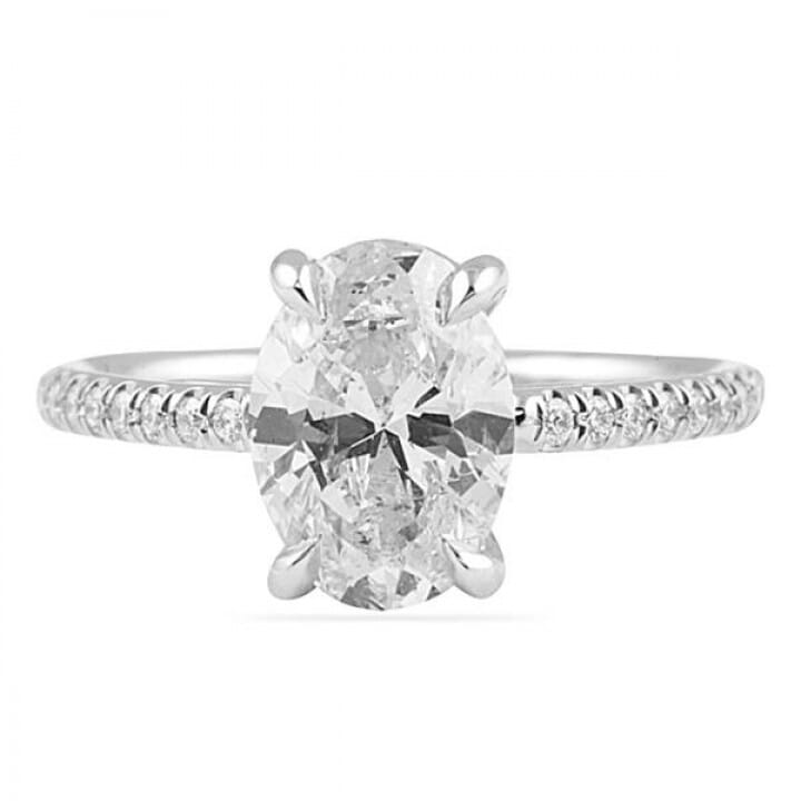 1.42 ct Oval Diamond Platinum Engagement Ring