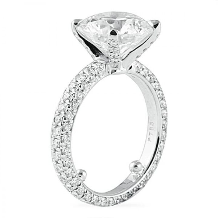 3.40 ct Round Diamond Platinum Engagement Ring