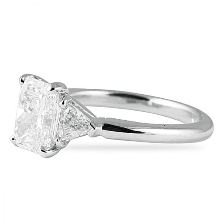 2.02 ct Radiant Cut Diamond Platinum Engagement Ring