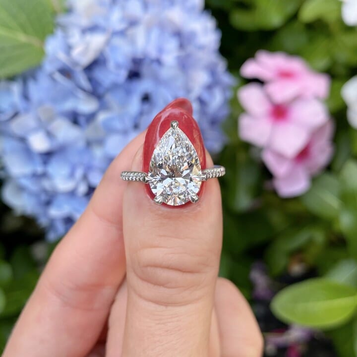 Pink Passion: Pear Shaped Pink Diamond Engagement Ring – norVoski