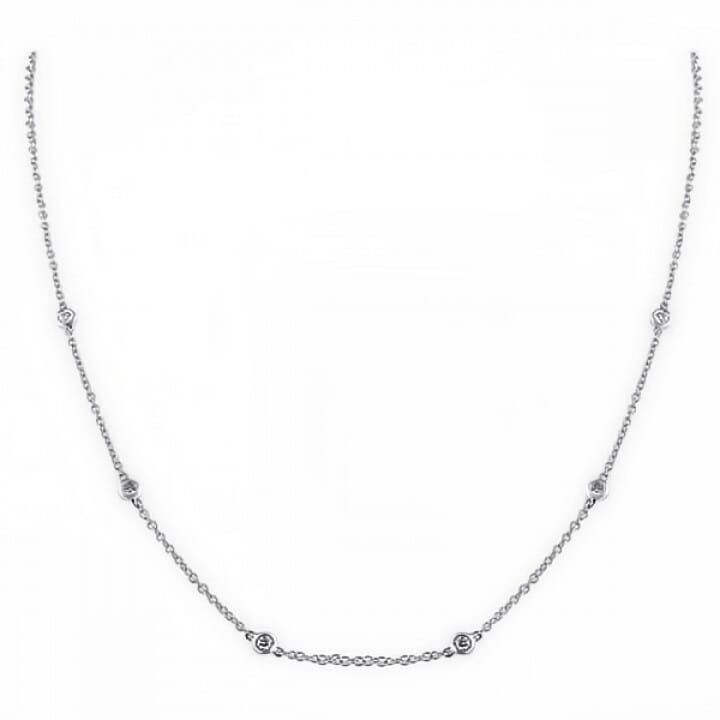 NM Estate Estate 18K White Gold 151 Diamond By-The-Yard Necklace with  Double Sided Stations | Neiman Marcus