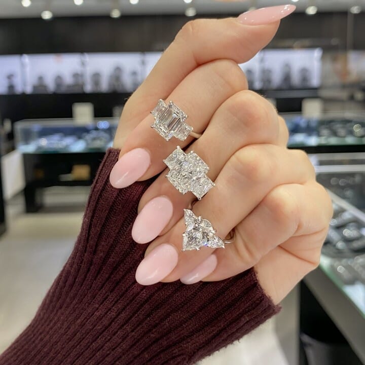 Three Stone Wedding Ring Sets | Conflict-Free Diamonds | Shop Kobelli