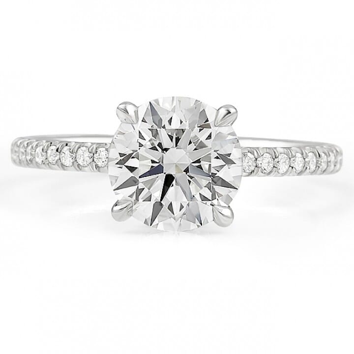 1.76ct Round Lab Grown Diamond Signature Wrap Engagement Ring 1