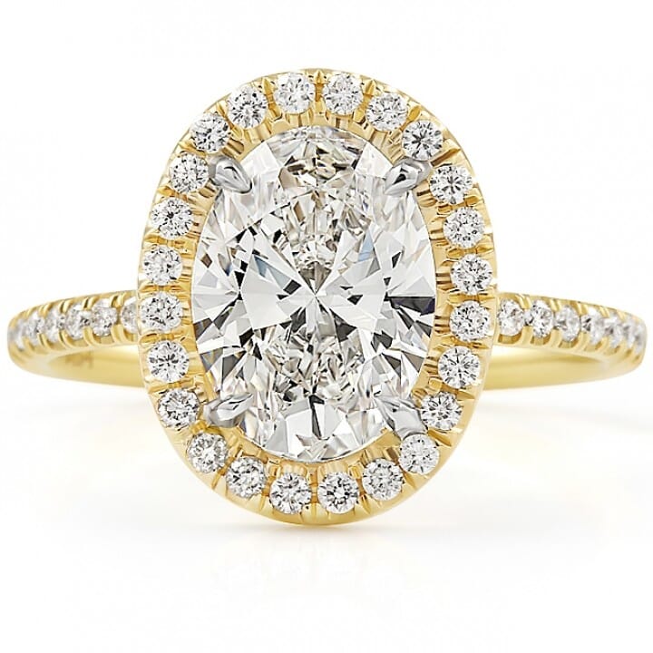 Oval Diamond Halo Engagement Ring – Ascot Diamonds