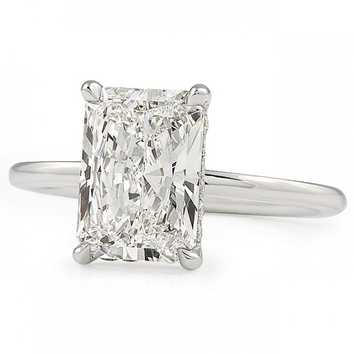 2.46ct Radiant Cut Lab-Grown Diamond Solitaire Ring top