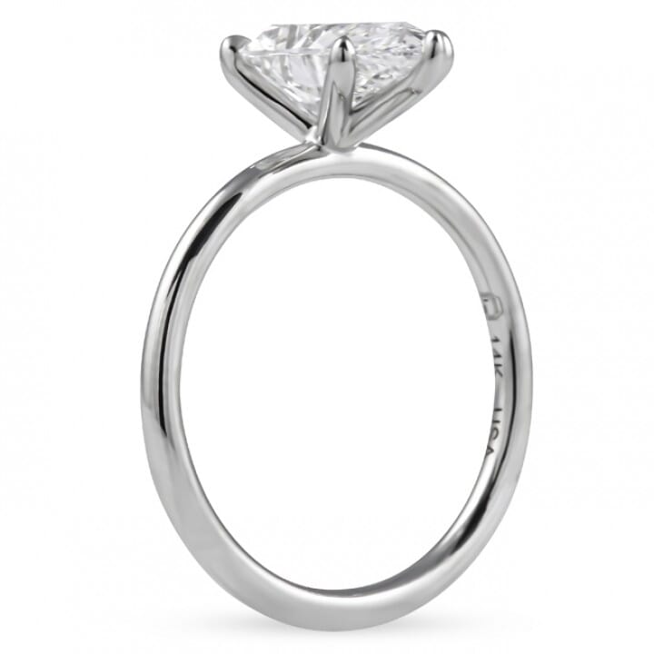 1.74 carat Pear Shape Lab Diamond Solitaire Engagement Ring flat