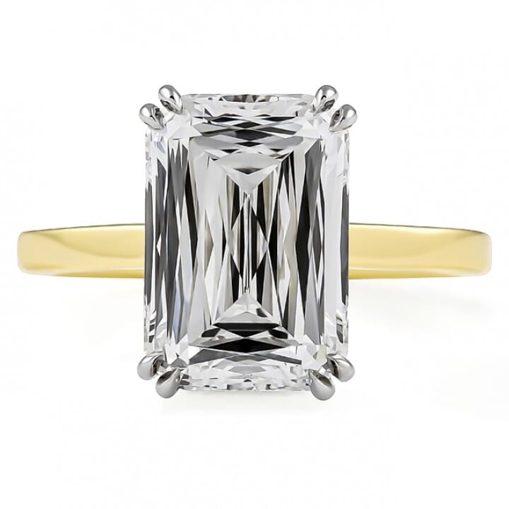 5.06 carat Hybrid Step-Cut Invisible Gallery™ Engagement Ring top