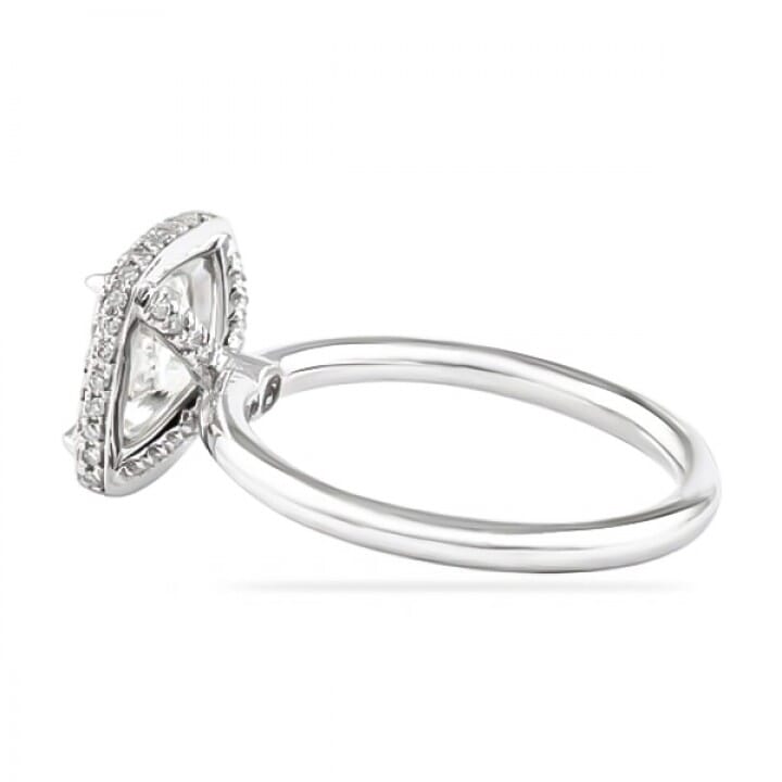 1.50ct Cushion Diamond Halo Engagement Ring angle