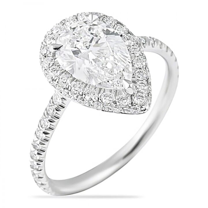 1.50 carat Pear Shape Diamond Invisible Gallery™ Engagement Ring top