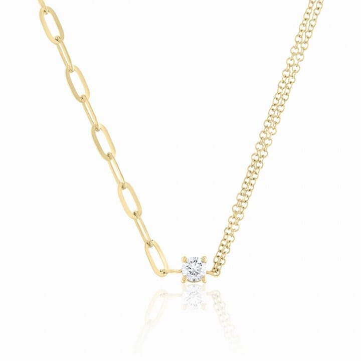Diamond Chain and Link Necklace