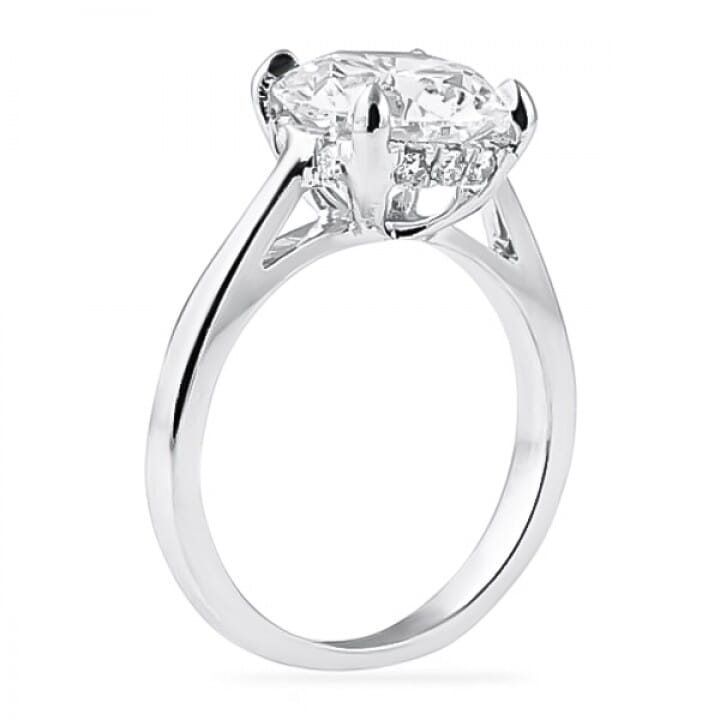 2.53 Carat Round Diamond Engagement Ring flat