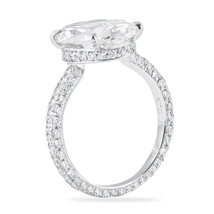 4.00 carat Oval Diamond Invisible Gallery™ Engagement Ring top