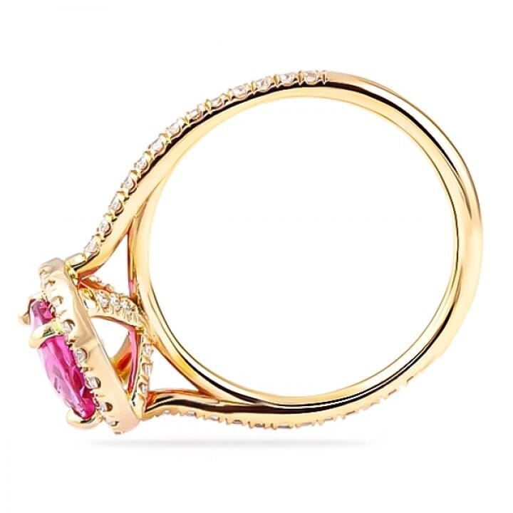 2.01ct Pink Sapphire Rose Gold Ring flat