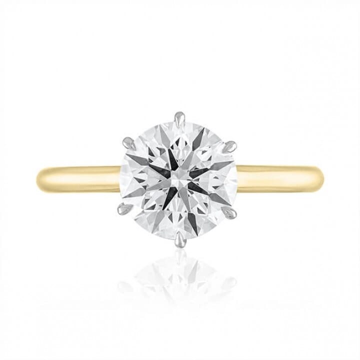 1.80 carat Round Diamond Invisible Gallery™ Solitaire Ring flat