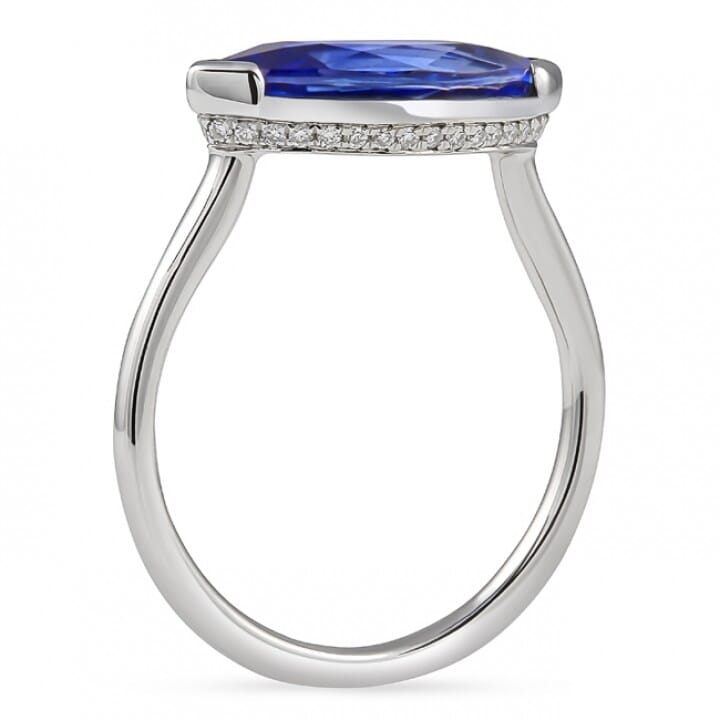 2.59 carat Marquise Sapphire Invisible Gallery­™ Ring flat