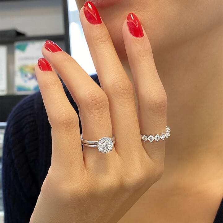 nooit lekkage bezoek 2.21 carat Round Diamond Platinum Solitaire Engagement Ring | Lauren B  Jewelry