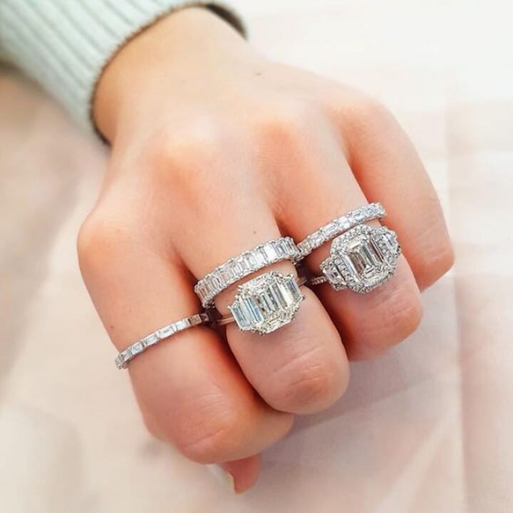 Horizontal Baguette Diamond Full Eternity Ring – jewelsbychloe
