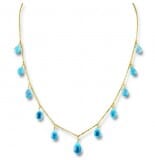 BLUE TOPAZ 18K YELLOW GOLD NECKLACE