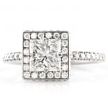 1.03 ct Princess Cut Diamond Platinum Engagement Ring