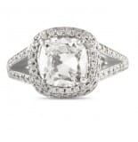 1.86 ct Cushion Cut Diamond 18K White Gold Engagement Ring