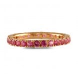 PINK SAPPHIRE ROSE GOLD ETERNITY BAND 