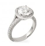 2.10 ct Round Diamond Platinum Engagement Ring