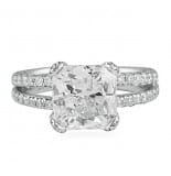 4.02 ct Radiant Cut Diamond Platinum Engagement Ring