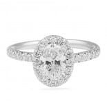 0.61 ct Oval Diamond White Gold Engagement Ring