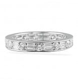 CHANNEL SET ROUND AND BAGUETTE DIAMOND ETERNITY BAND 