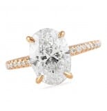 2.60 ct Oval Diamond Rose Gold Engagement Ring