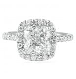 1.90 ct Cushion Cut Diamond Platinum Engagement Ring