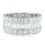 3.75 CT ROUND AND BAGUETTE DIAMOND WIDE WEDDING BAND 