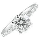1.71 ct Round Diamond Pave Engagement Ring
