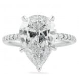 3.86 ct Pear Shape Diamond Platinum Engagement Ring
