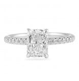1.51 ct Radiant Cut Diamond Platinum Engagement Ring