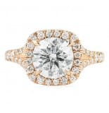 1.65 ct Round Diamond Rose Gold Engagement Ring