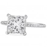 2.64 carat Princess Cut Lab Diamond Engagement Ring