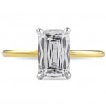 2.05 carat Hybrid Step Cut Solitaire Engagement Ring