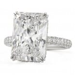 7.84 carat Radiant Cut Lab Diamond Three-Row Ring