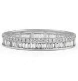 Round and Baguette Two-Row Eternity Band