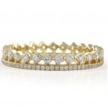 Two-Row Compass and Pave Set Diamond Eternity Band