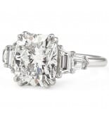 3.2 carat Lab Cushion Diamond Five Stone Engagement Ring