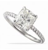 1.71 ct Cushion Cut Diamond Signature Wrap Engagement Ring