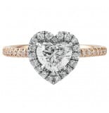 .80 ct Heart Shape Diamond Two-Tone Halo Ring
