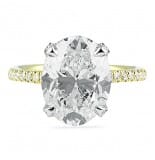 5.05 Carat Oval Diamond Two-Tone Engagement Ring