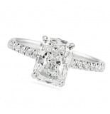 1.50 Carat Radiant Cut Diamond Platinum Engagement Ring